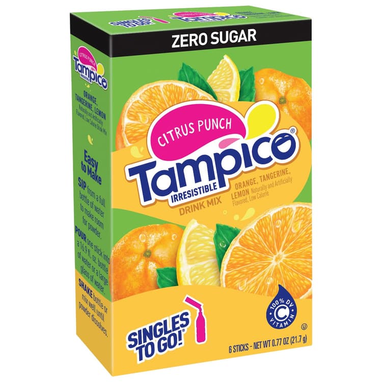 Tampico Zero Sugar Citrus Punch Singles To Go Drink Mix