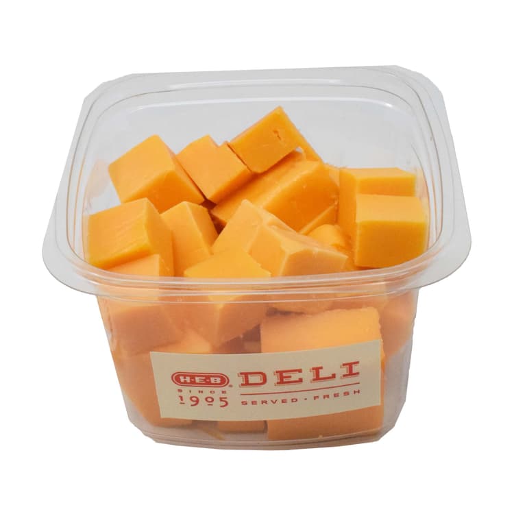 H-E-B Post Oak Smoked Cheddar Cubed