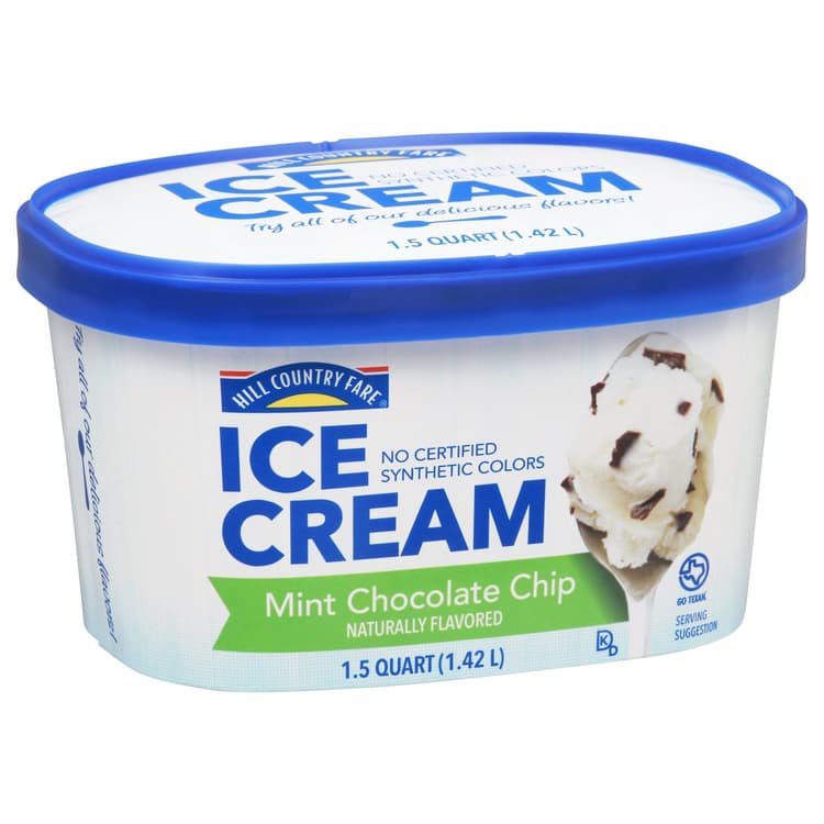 Hill Country Fare Mint Chocolate Chip Ice Cream