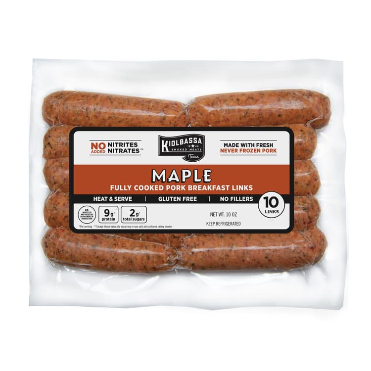 Kiolbassa Fully Cooked Breakfast Sausage Links - Maple