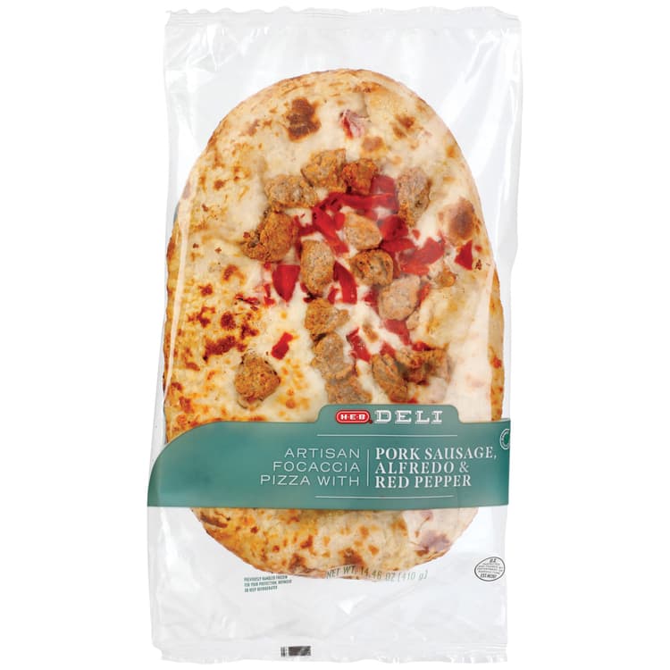H-E-B Sausage & Peppers Artisan Focaccia Flatbread