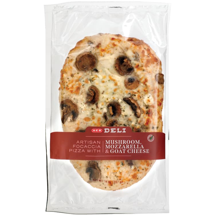 H-E-B Mushroom & Goat Cheese Artisan Focaccia Flatbread