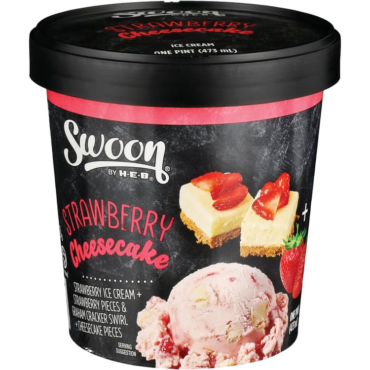 Swoon By H-E-B Strawberry Cheesecake Ice Cream