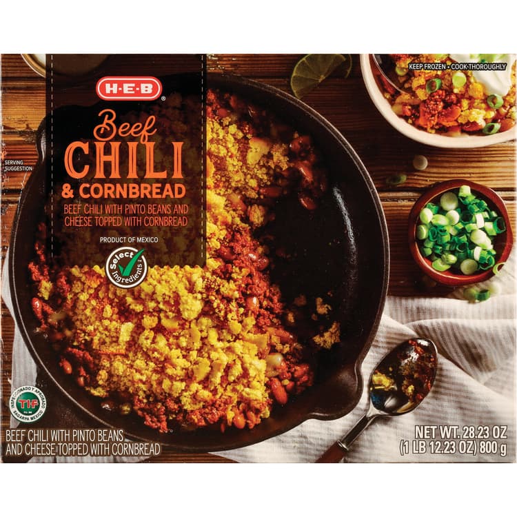 H-E-B  Beef Chili & Cornbread – Family-Size