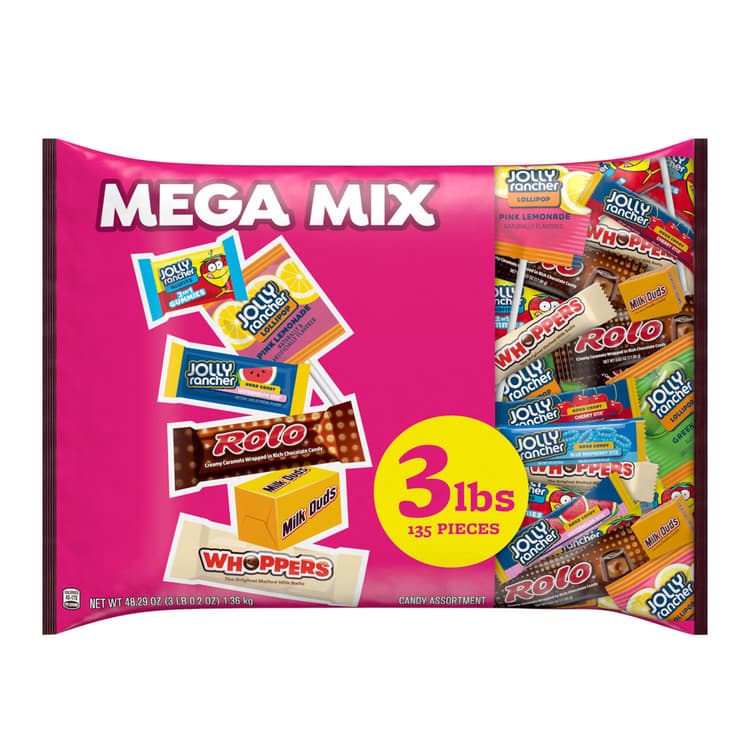 Rolo, Milk Duds, Jolly Rancher, & Whoppers Mega Mix Snack Size Candy