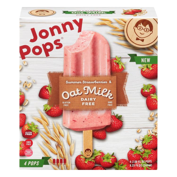 Jonny Pops Summer Strawberries & Oat Milk Dairy Free Pops