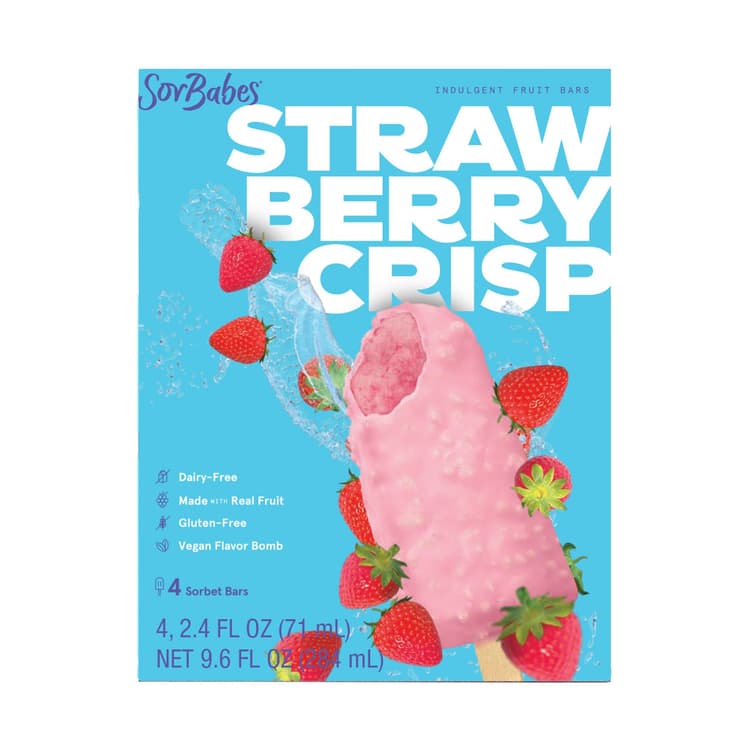 Sorbabes  Sorbet Bars - Strawberry Crisp
