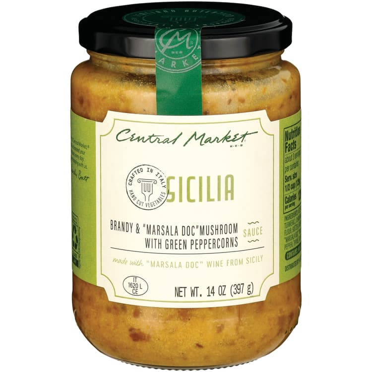 Central Market Sicilia Brandy & Mushroom With Green Peppercorns Sauce