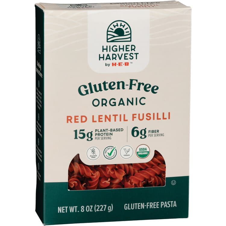 H-E-B Organics Gluten-Free Red Lentil Fusilli Pasta