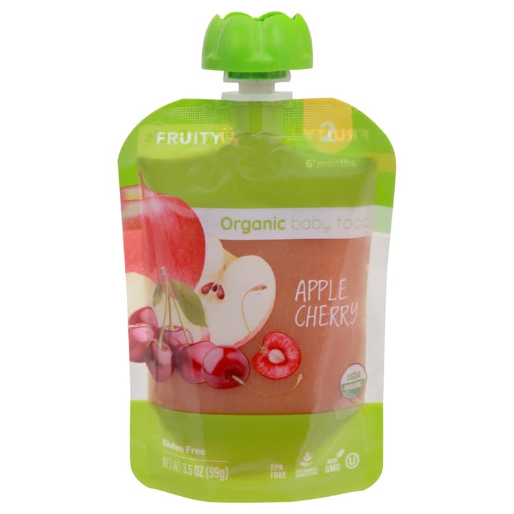 Fruityu Organic Baby Food Pouch - Apple Cherry