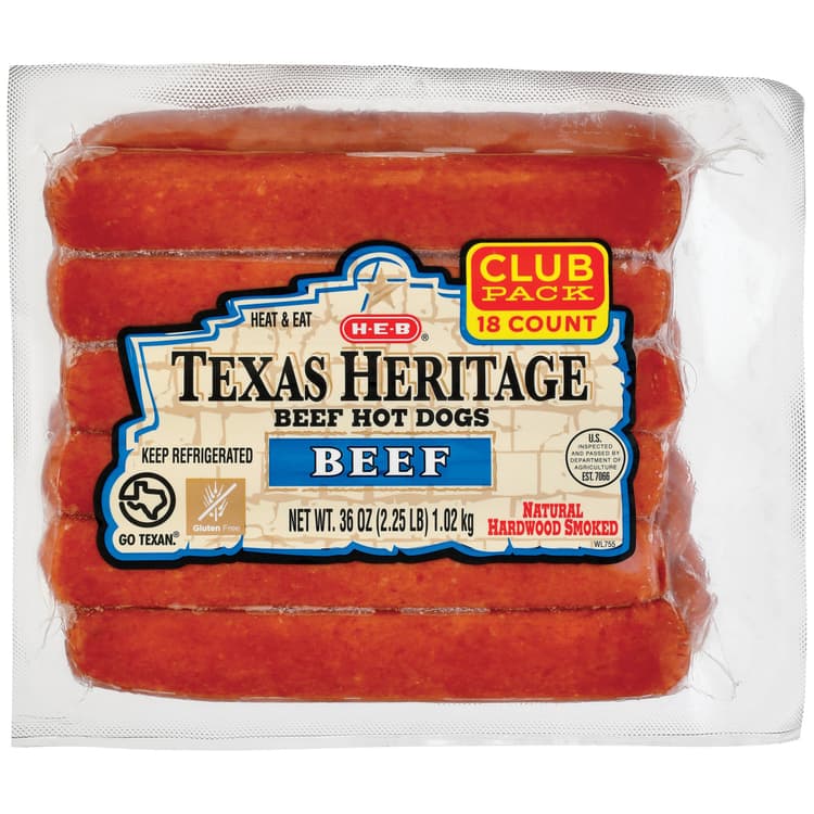 H-E-B Texas Heritage Beef Hot Dogs - Value