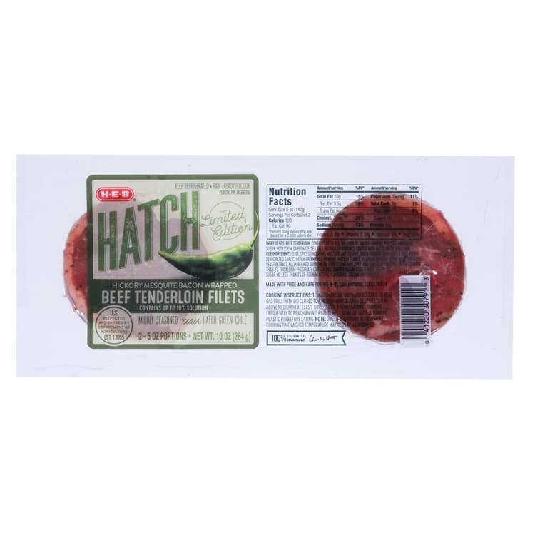 H-E-B Bacon Wrapped Beef Filets - Hatch Chile