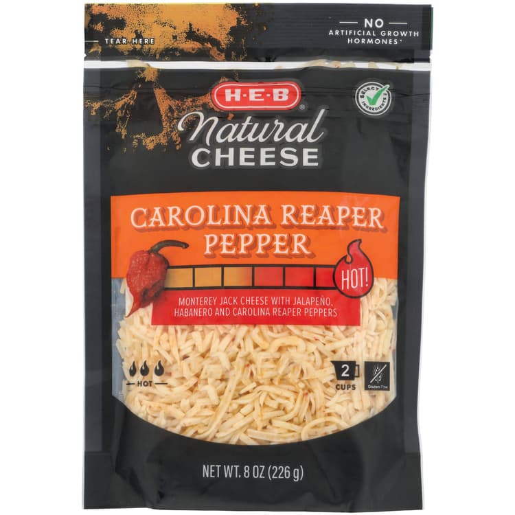 H-E-B Carolina Reaper Pepper Monterey Jack Shredded Cheese