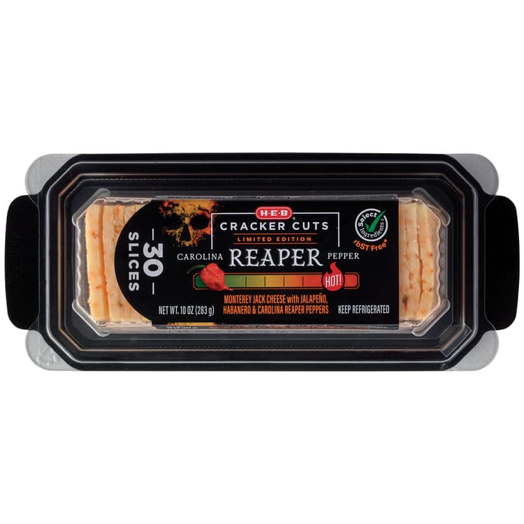 H-E-B Carolina Reaper Pepper Monterey Jack Cracker Cut Cheese