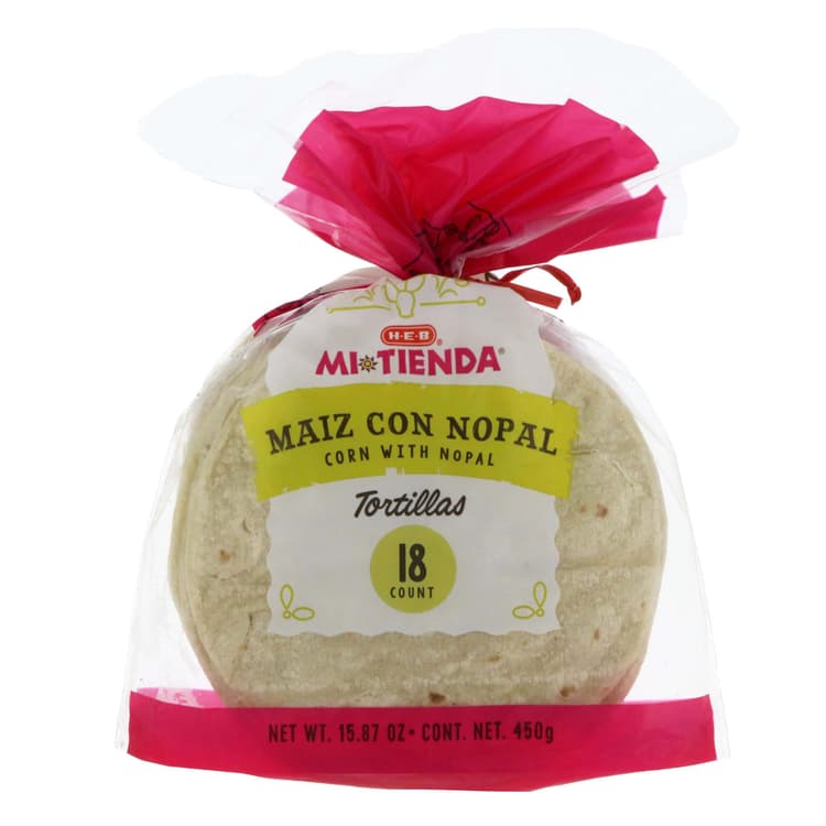 H-E-B Mi Tienda Corn With Nopal Tortillas