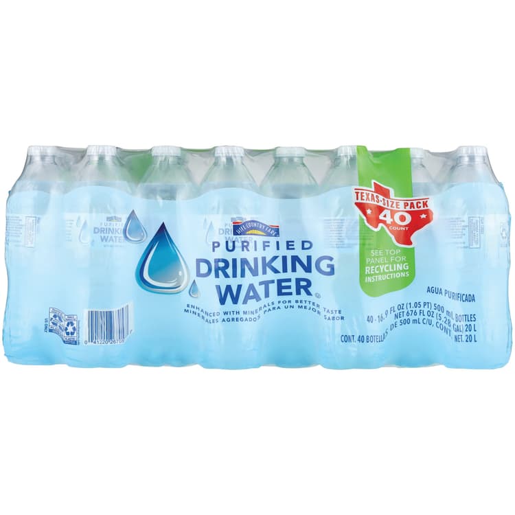 Hill Country Fare Purified Drinking Water Bottles