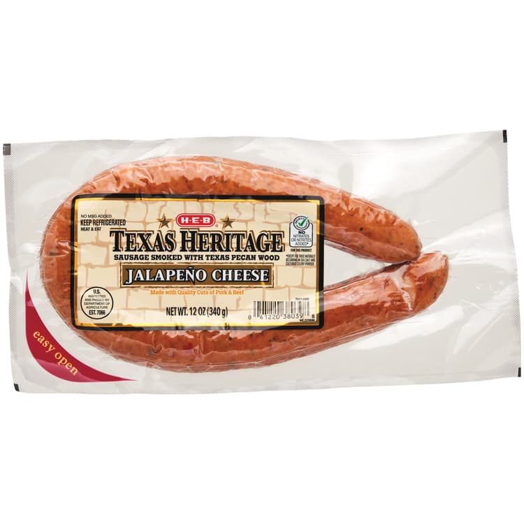 H-E-B Texas Heritage Smoked Sausage - Jalapeno Cheese