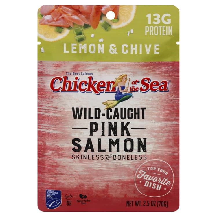Chicken Of The Sea Wild Caught Skinless/Boneless Pink Salmon With Lemn & Ch
