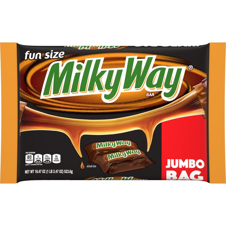 Milky Way Caramel Milk Chocolate Fun Size Halloween Candy Bars