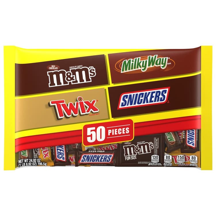 M&M'S Milky Way Twix And Snickers Mixed Assortment Chocolate Halloween Candy
