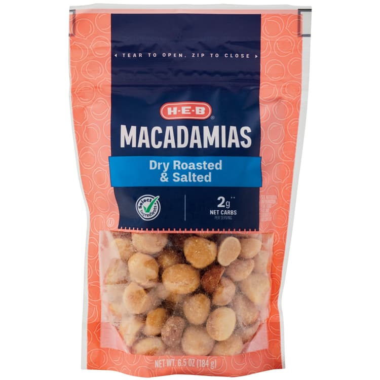 H-E-B Macadamias Dry Roasted & Salted