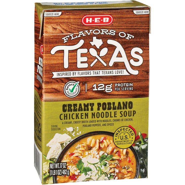 H-E-B Creamy Poblano Chicken Noodle Soup