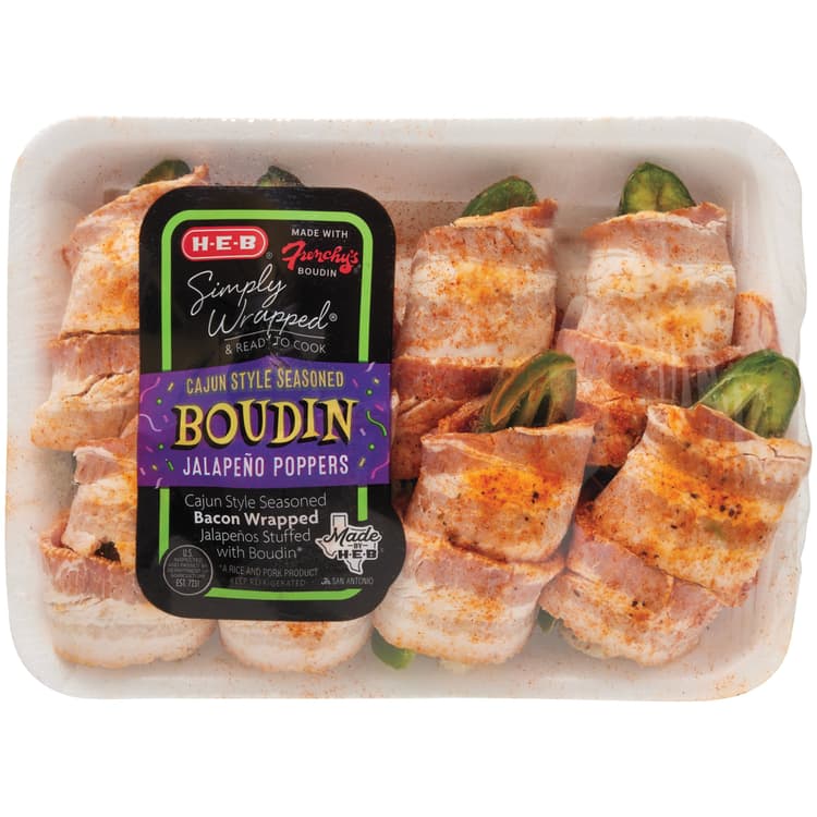 H-E-B Simply Wrapped Cajun Style Seasoned Boudin Jalapeno Poppers