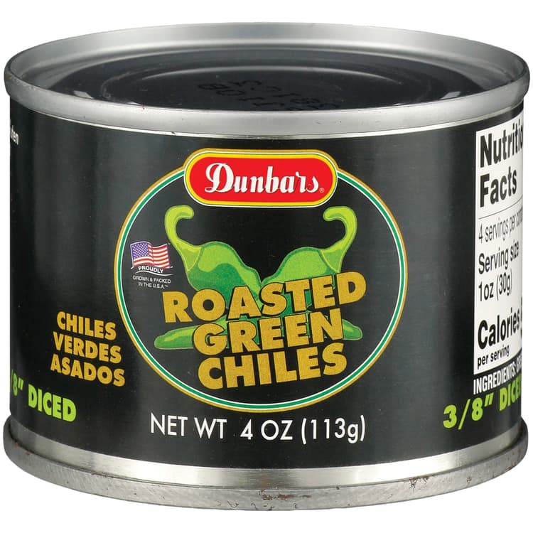 Dunbars Roasted Diced Green Chiles