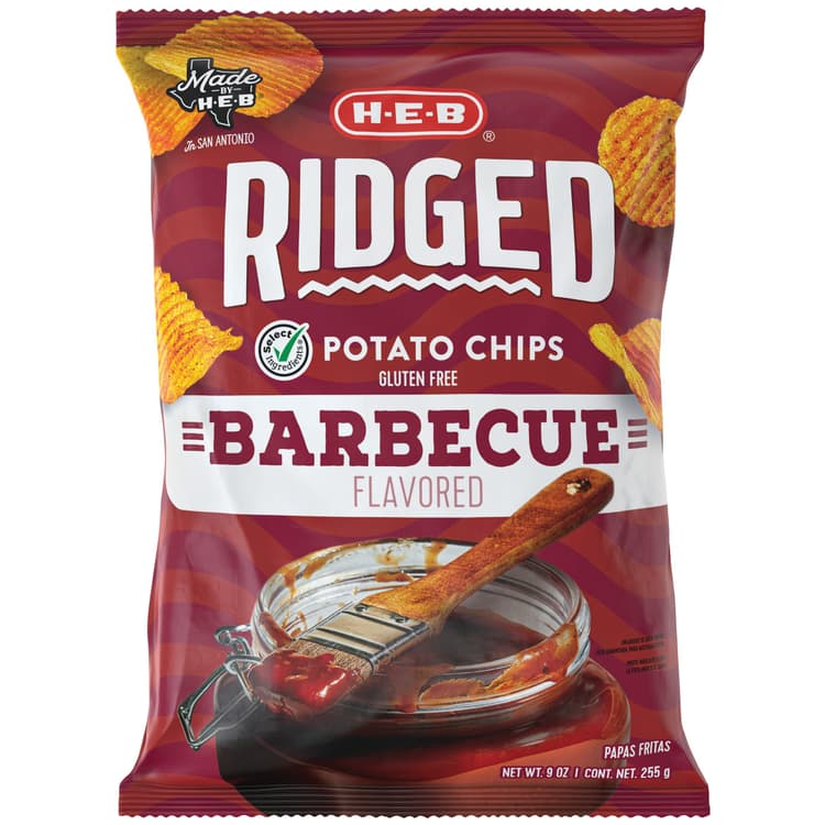 H-E-B Ridged Potato Chips - Barbecue