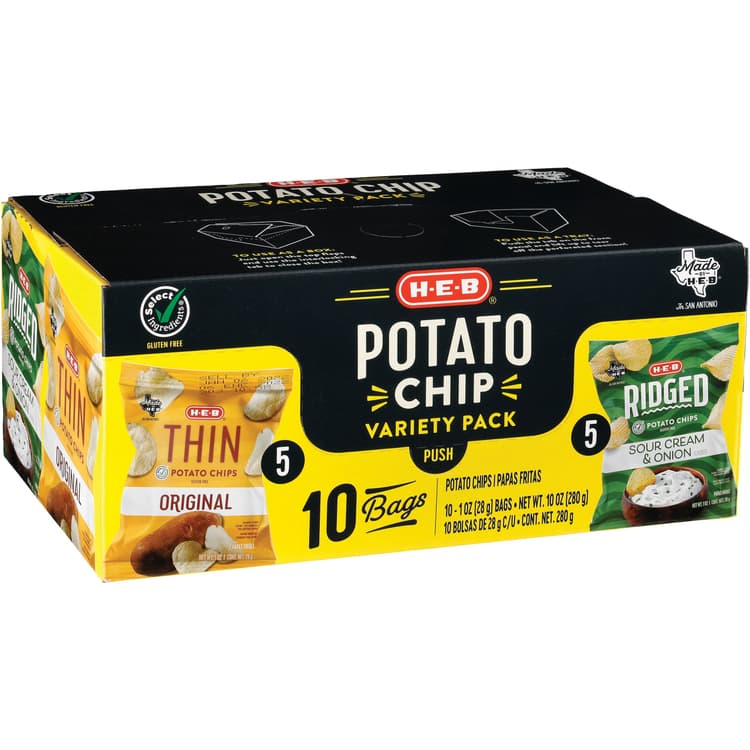 H-E-B Potato Chip Variety Pack Bags