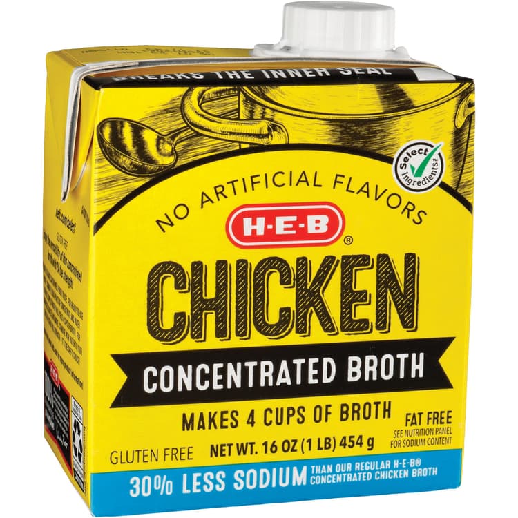 H-E-B Reduced Sodium Chicken Concentrated Broth