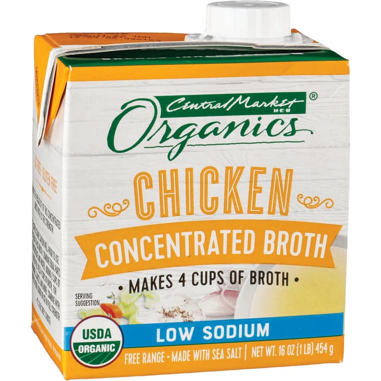 Central Market Low Sodium Organic Chicken Concentrated Broth
