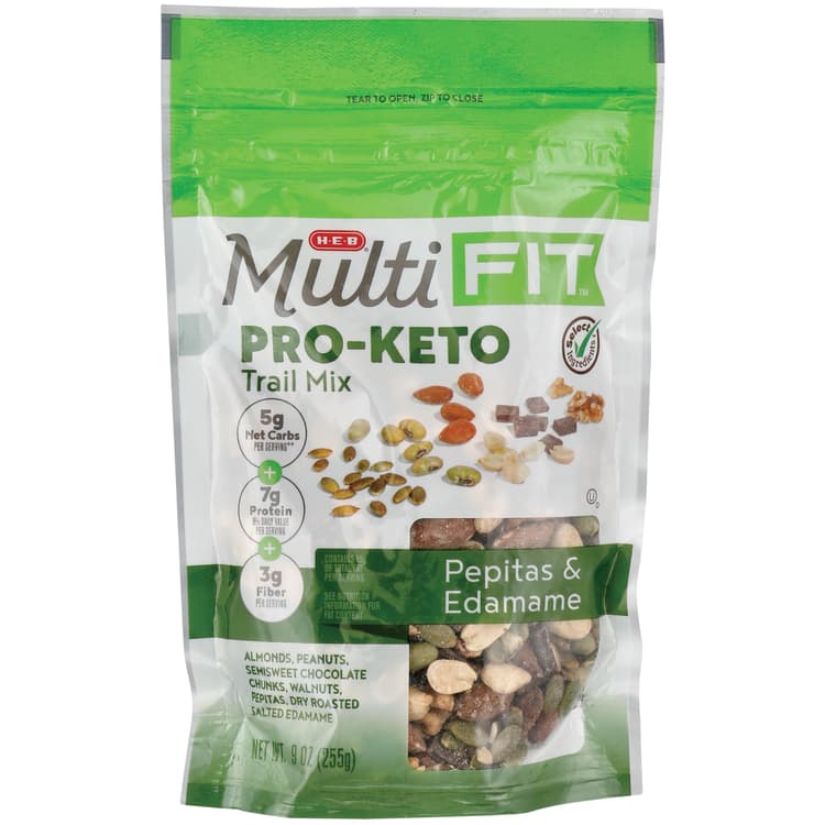 H-E-B Multi Fit Pro-Keto Trail Mix Pepitas & Edamame