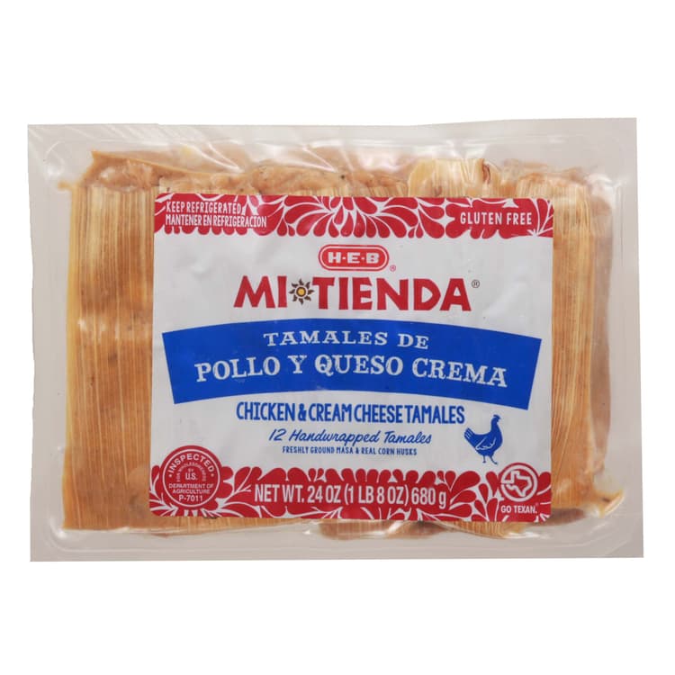 H-E-B Mi Tienda Chicken Cream Cheese Tamales De Pollo Y Queso Crema