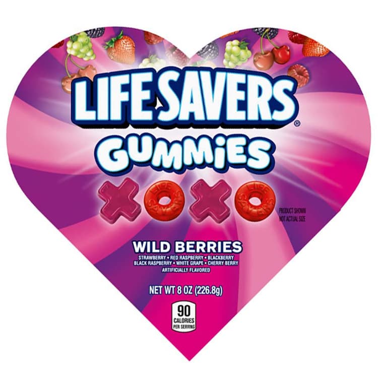 Life Savers Wild Berries Gummies Candy Valentine'S Heart Gift