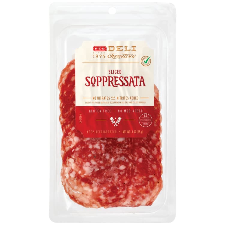 H-E-B Select Ingredients Sliced Soppressata
