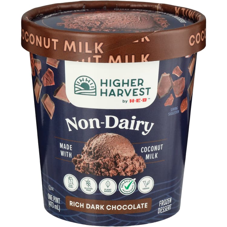 Higher Harvest By H-E-B Non-Dairy Rich Dark Chocolate  Dessert