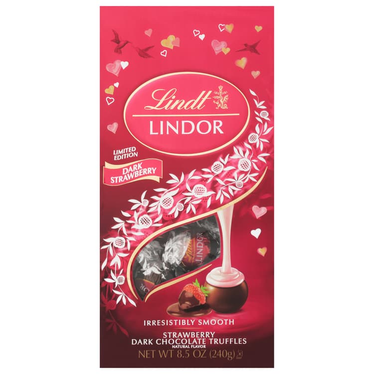Lindt Lindor Strawberry Dark Chocolate Truffles