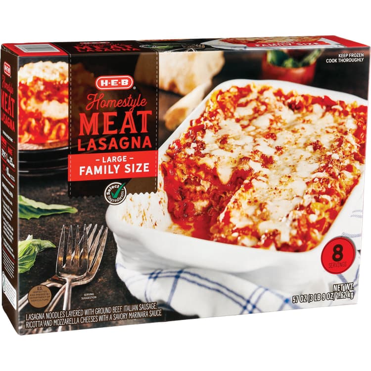 H-E-B  Homestyle Meat Lasagna, Large Family Size