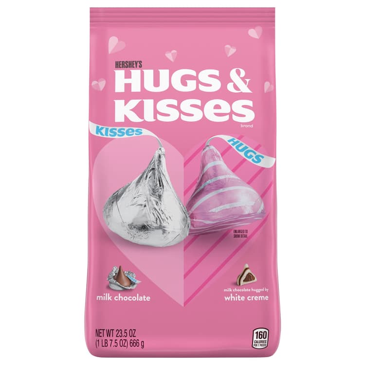 Hershey'S Hugs & Kisses Milk Chocolate & White Creme Valentine'S Candy