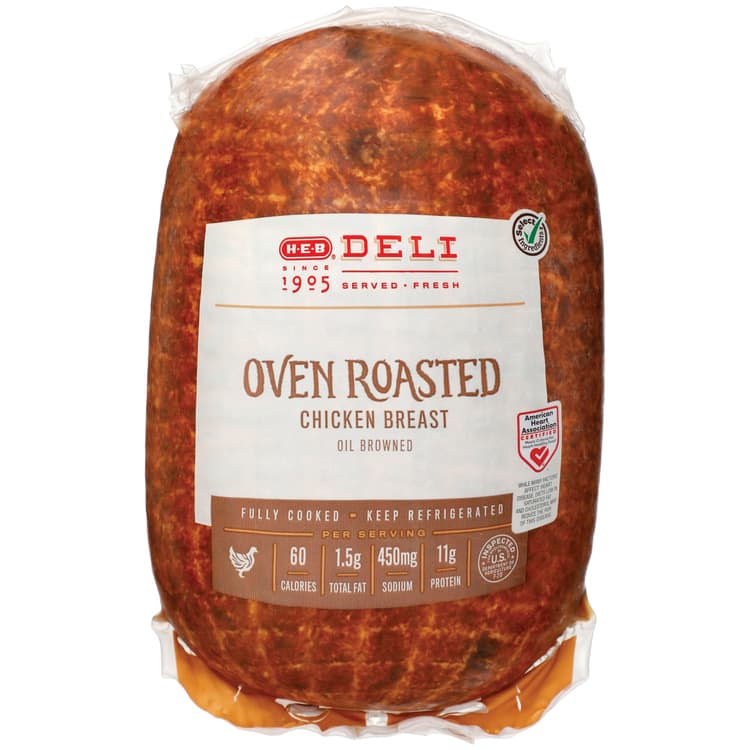 H-E-B Deli Sliced Oven Roasted Chicken Breast