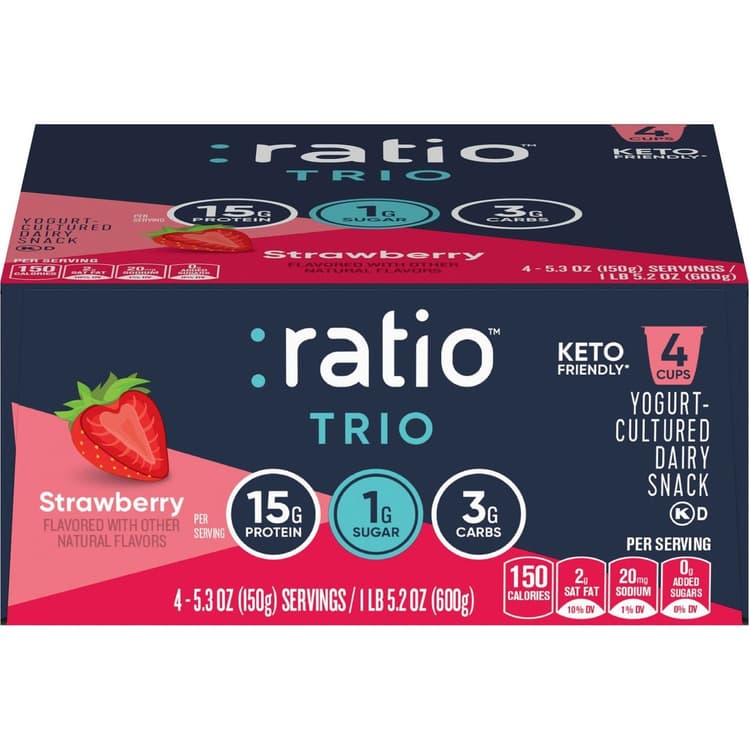Ratio Keto Friendly Strawberry Dairy Snack