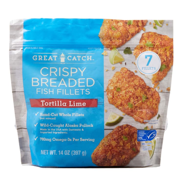 Great Catch  Crispy Breaded Pollock Fish Fillets - Tortilla Lime