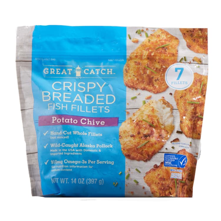 Great Catch  Crispy Breaded Pollock Fish Fillets -  Potato Chive