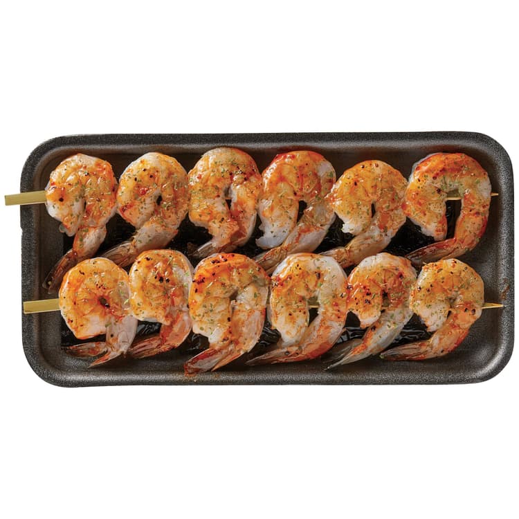 H-E-B Fish Market Marinated Shrimp Skewers - Smoky Bbq