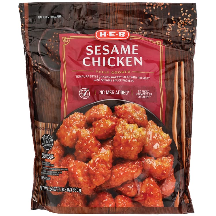 H-E-B Fully Cooked Sesame Chicken