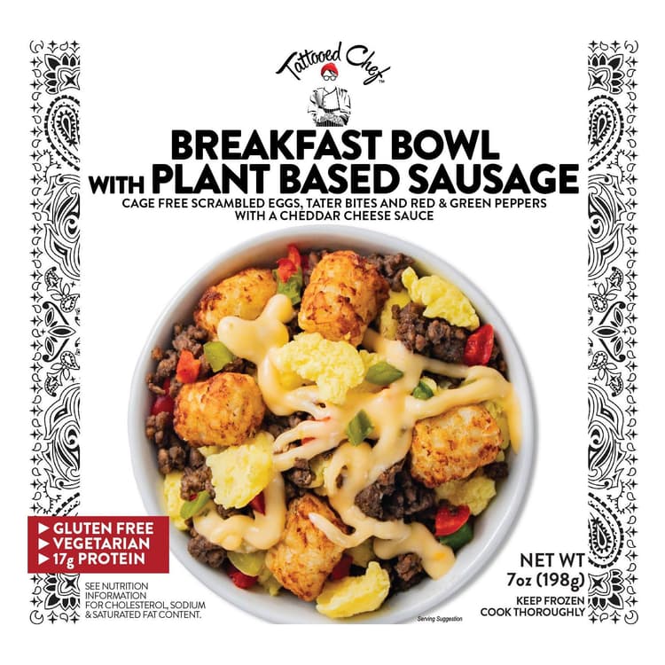 Tattooed Chef Breakfast Bowl With Plant Based Sausage