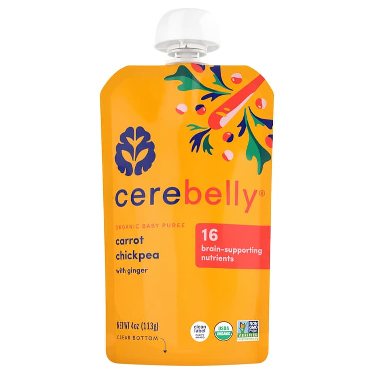 Cerebelly Organic Baby Puree Pouch - Carrot Chickpea With Ginger