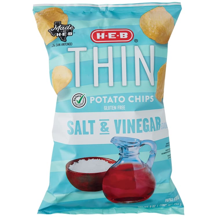H-E-B Select Ingredients Thin Salt & Vinegar Potato Chips