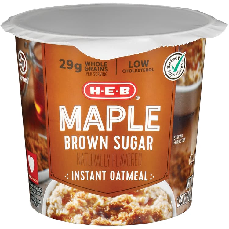 H-E-B Select Ingredients Maple Brown Sugar Instant Oatmeal
